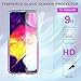LeYi Compatible with Samsung Galaxy A50 Case with 2PCS Tempered Glass Screen Protector for Girls Women, Glitter Clear Phone Case for Samsung A50 Teal/Purple