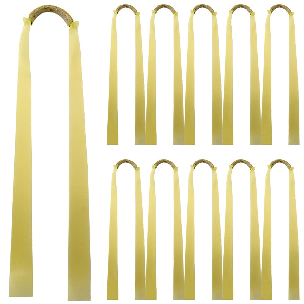 Runzkzy 10 Pieces Catapult Bands Slingshot Flat Rubber Band 0.75mm/1mm/1.2mm Thickness Slingshot Replacement Bands Slingshot Bands Flat Hunting Shooting Catapult Elastic Bungee (1.2mm-plain color)