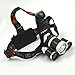 HKBAYI New T6 3LED 5000Lm Rechargeable Headlamp Headlight Head lamp + AC Charger