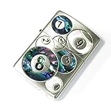 Zippo Billiards 8ball 9ball Shell Inlay Silver