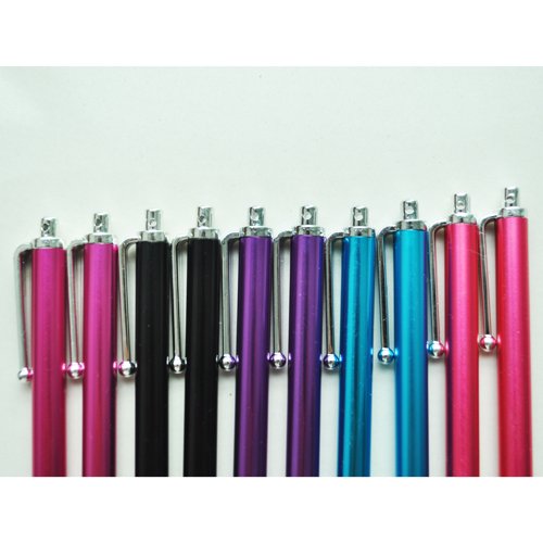 10 Pcs Stylus Set Aqua Blue/Black/Red/Pink/Purple Stylus/styli Touch Screen Cellphone Tablet Pen for iPhone 4G 3G 3GS iPod Touch iPad 2 3 SONY PLAYSTATION PSP PS VITA Motorola Xoom, Samsung Galaxy, BlackBerry Playbook AMM0101US, Barnes and Noble