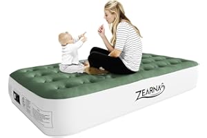 Zearna Air Mattress with Built in Pump - Upgraded Twin Blow Up Mattress, 2 Mins Quick Self Inflatable, 13"/550lbs Max, Strong Support, No Lost Air, for Camping,Home,Guests,Portable Travel