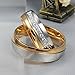 Hers & Women's Ring For Love Titanium 18K Gold-Plated Wedding Engagement Band 6mm US Size 8