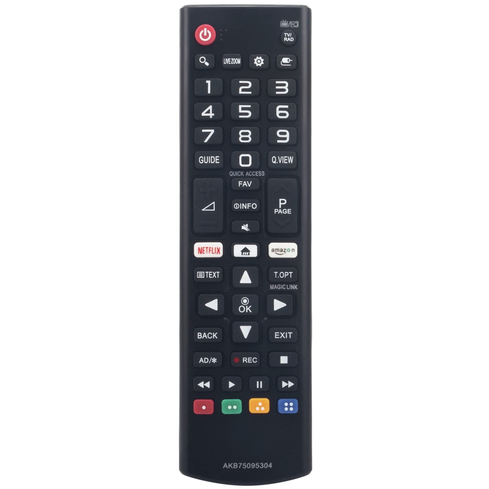 VINABTY AKB75095304 Replacement Remote Control Compatible with LG Smart HD HDR OLED TV's 43UJ630V-ZA 43UJ634V 43UJ634V-ZD 43UJ635V 43UJ635V.AEK 43UJ635V-ZF 55LJ5500 55LJ550M 55LJ5550 55LJ615V-ZA