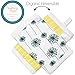 Kaydee Baby Organic Cotton Reversible Teething Chew Pads w/Organic Fleece Inner Lining for Baby Carriers for Girls and Boys - 2 Pack - Variety of Options Available (Flowers & Chevron)