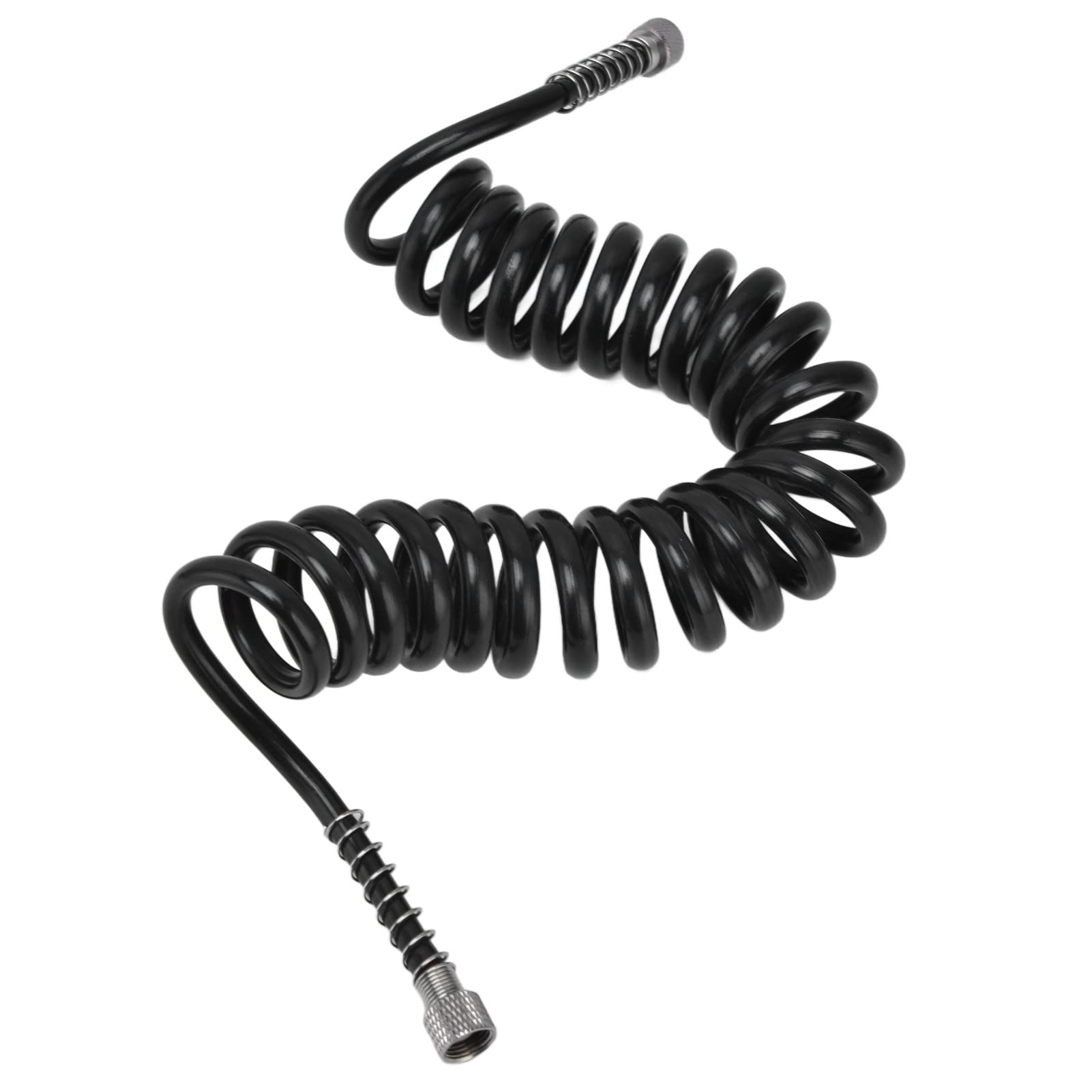 Uadme Air Hose, Polyurethane & Brass, 2m/6.6ft, G1/8 Female Thread, Black, 1 Pack