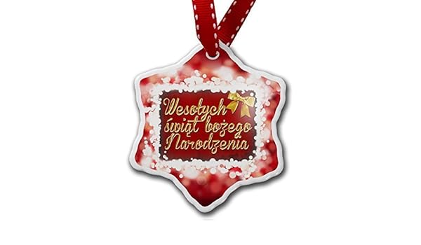 Amazon Com Funny Christmas Ornaments Merry Christmas In Polish