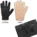 LETHMIK Unique Cuff Winter Gloves Womens Solid Color Warm Knitted Thick Gloves Black