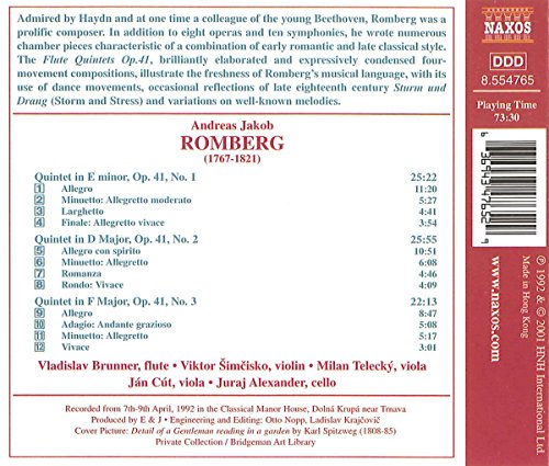 Romberg: Flute Quintets 1-3, Op. 41