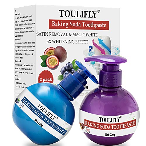 Whitening Toothpaste,Baking Soda Toothpaste,Teeth Whitening Toothpaste,Intensive Stain Removal Whitening Toothpaste,Strengthening Toothpaste Fight Teeth Bleeding Gums Stain 2 Pcs - Thumbnail 6