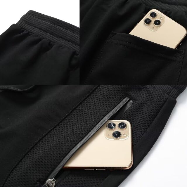 Tansozer Kurze Hosen Herren Mit Taschen - Sport Gym Shorts Jogginghose Sommer - Sweat Kurze Hose Männer Jogging Dunkelgrau L 4