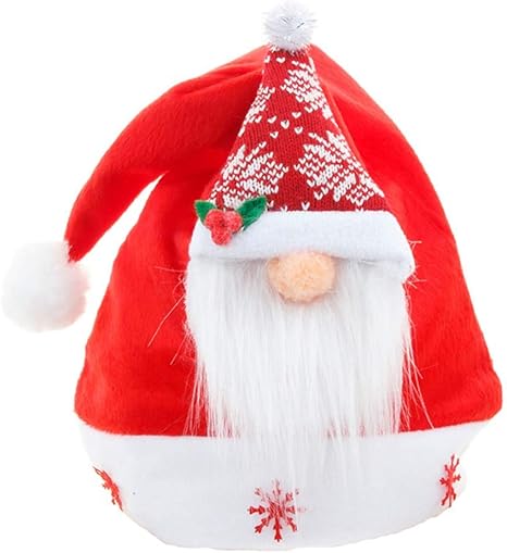 Amazon Co Jp Daeumクリスマススウェーデンgnomeサンタ人形帽子ユニセックスキャップの休日のパーティーの家の装飾 ホーム キッチン