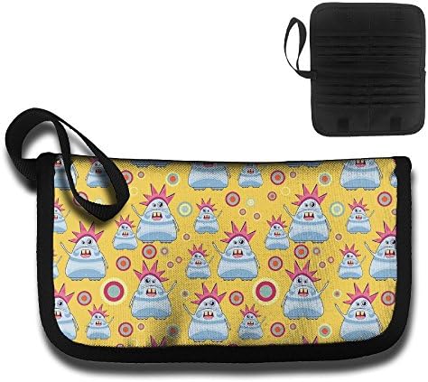 OdvsKTK195A Multifunctional Yellow Bottom - Monster's Rabbit Tooth Waterproof Oxford Cloth Passport Holder Travel Card Storage Bag