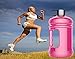 THYTOB 2.2 Litre(74OZ) Sport Water Bottle -Water Jug-Wave Bottles-Drinking Bottle-3.2 Inch Wide Mouth with BPA Free (Pink)