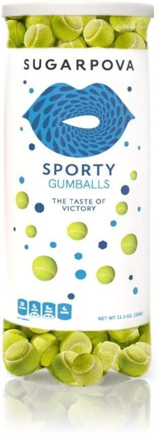 Sugarpova Sporty Green Tennis Ball Gum in Can, 11.5 oz