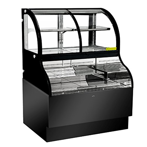 Omcan 43549 Dual Service Open Refrigerated Floor Display Case - 36
