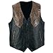 Giovanni Navarre & Trade Hand-Sewn Pebble Grain Genuine Leather Western-Style Vest 2X