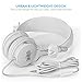 Sentey® Headphone Curve (White) with 3.5 Mm Audio Cable with In-line Microphone and Controls Music or Talk with Any Smartphone or Device Ls-4123