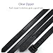 Cable Zip Ties Heavy Duty 8 Inch, Ultra Strong Plastic Wire Ties with 80 Pounds Tensile Strength, 100 Pieces, Nylon Tie Wraps with 0.24 Inch/6mm Width in Black & White, Indoor and Outdoor UV Resistant