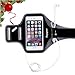 Saygoer Exercise Armband for iPhone 7 6/6s /SE (4.7 inch), LG Nexus 4, HTC One M7, Huawei Ascend P6 with Key Holder Earphone Velcro Screen Protector, Black