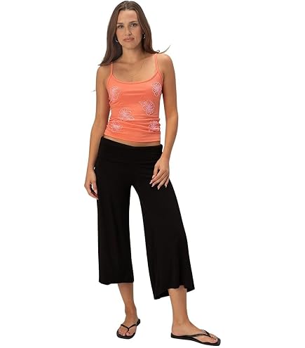 新品 heve Prima Flare Gaucho PT ガウチョパンツ 36 HEYHUN Women's Solid Wide Leg Flared Capri Boho Gaucho Pants