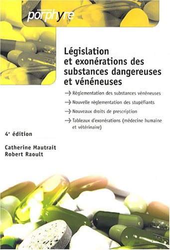 Législation et exonérations des substances dangereuses et vénéneuses