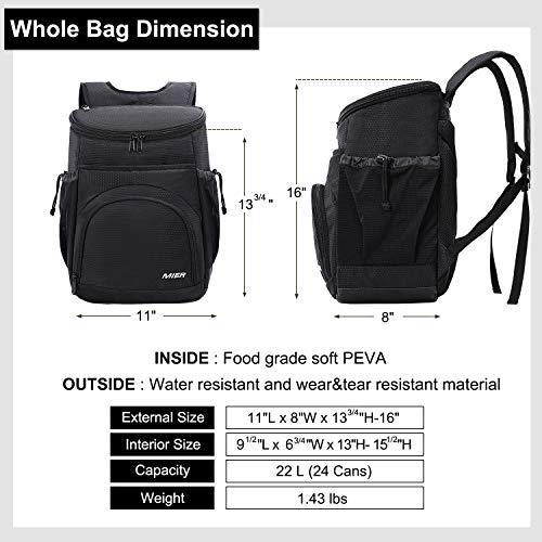 mier insulated cooler backpack