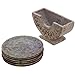 Contemporary Stone Ornament Coasters Holder Set Dining Table Coffee