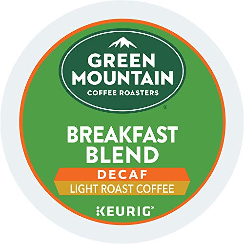 GREEN MOUNTAIN COFFEE ROASTERS BREAKFAST BLEND DECAF COFFEE, KEURIG SINGLE SERVE K-CUP PODS, LIGHT ROAST, 24 COUNT