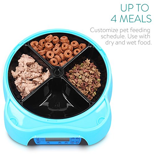 Navaris Automatic Food And Water Dispenser 4 Meal Pet Feeder