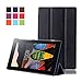 Lenovo Tab 3 Essential Case, Pasonomi Ultra Slim Lightweight PU Leather Folio Case Stand Cover for 7" Lenovo Tab3 7 Essential 710F 710I Android Tablet 2016 (Black)