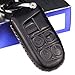 Calfskin Genuine Leather Jeep Grand Cherokee Renegade Key fob Cover case Holder Dodge Durango Dart Charger Journey ram 1500 Challenger Avenger Chrysler 200 300 Key fob Cover case Holder Black Color