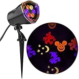 Disney Mickey Multi-Function Red/Orange/Purple/Green Led Multi-Design Halloween Outdoor Stake Light Projector