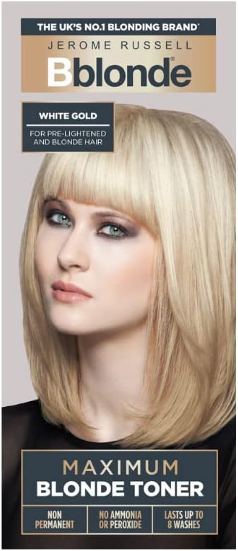 Jerome Russell Bblonde White Gold Toner 75ml Non-Permanent Hair Dye No Ammonia