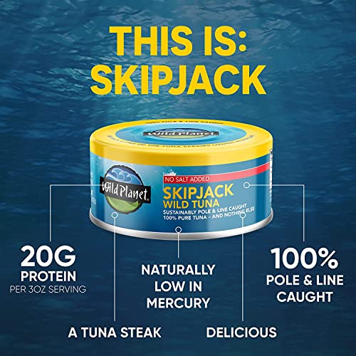 Wild Canned Tuna Variety Pack, Skipjack and Albacore Wild Tuna