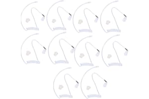 Lsgoodcare 10Pcs Clear Replacement Covert Acoustic Air Coil Audio Tube with Earbuds Compatible with Motorola Kenwood Icom Yae