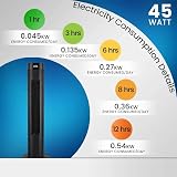 ANSIO 30-Inch Tower Fan with Remote Bladeless Oscillating 3 Speeds Black view 3