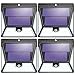 MITAOHOH Solar Lights Outdoor Motion Sensor 4 Pack, 1640 Lm with 270° Wide Lighting Angle, Waterproof Wireless Solar Powered Security Wall Light for Garage Walkway Step Stair Fence Deck