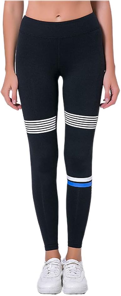 striped running leggings