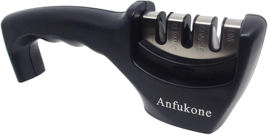 Kitchen Knife Sharpener 3 Stage Knife Sharpening Tool to Repair Restore and Polish Blades