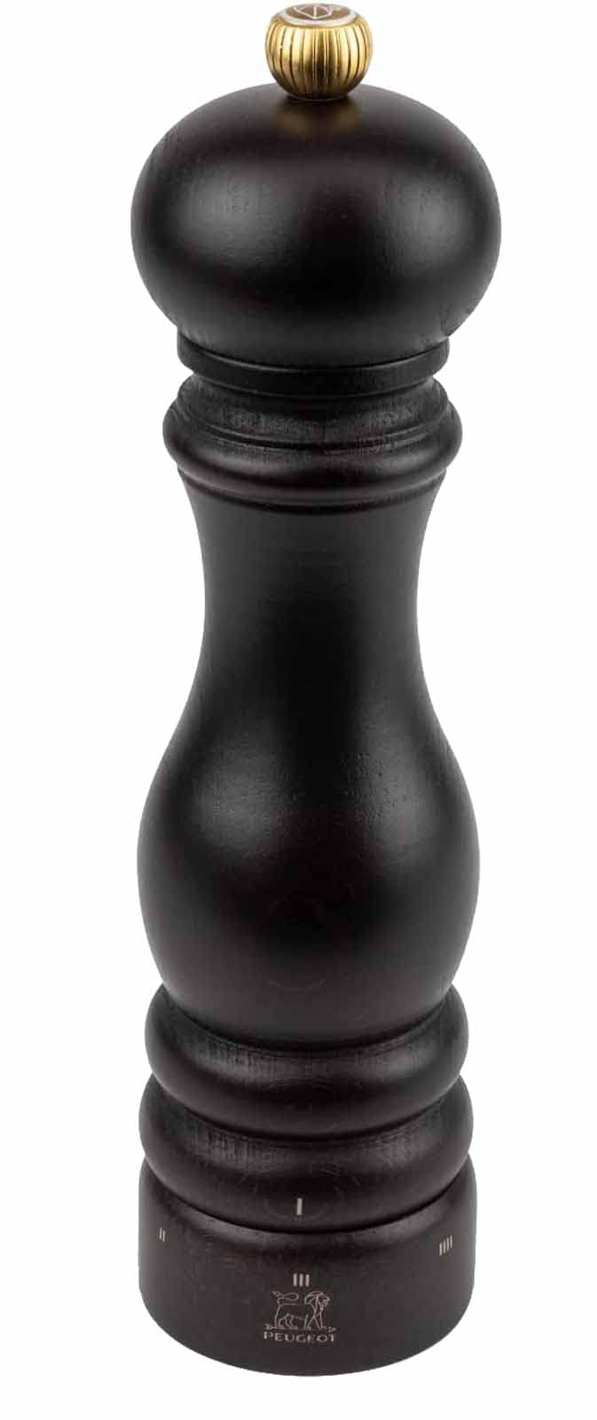 PEUGEOT - Paris u'Select 22 cm Salt Mill - 6 Predefined Grind Settings - Made With PEFC Certified Wood - Made In France - Chocolate Colour
