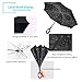 ZOMAKE Double Layer Inverted Umbrella Cars Reverse Umbrella, UV Protection Windproof Large Straight Umbrella for Car Rain Outdoor with C-Shaped Handle (Rainy Day)