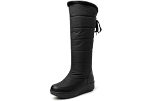 Womens Winter Over The Knee Thigh High Snow Boots Waterproof Knee High Boots Warm Fur Wide Calf Tall Snow Boot
