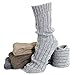 BRUBAKER 4 Pairs Thick Cashmere Socks - Mixed Colors - Size EU 43-46 / US 9-11.5