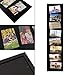 Adeco [PF0266] Black Wood Wall Hanging Picture Photo Collage Frame, 8 Slanted Tilted Skewed Openings, 4x6 inches