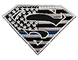 Superman Thin Blue Line Morale Patch Police Law Enforcement