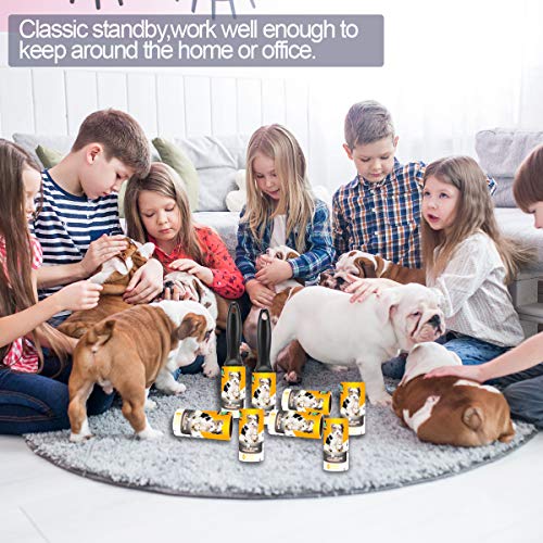 Lint Roller Pet Hair Remover 8 Pack - Extra Sticky Lint Rollers Refill for Clothes, Car Seats, Food Particles and etc