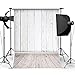 MOHOO White Wood Backdrop Photo Background Wood Backdrops for Photography Photo Studio Prop 5X7FT Silk