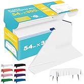 Niuara White Plastic Table Cover Roll - 54IN x 300FT, Table Cloth for Rectangle Table with Slide Cutter, Plastic Table Cloth Disposable with Cut-to-Size Design for Weddings, Banquets, Parties