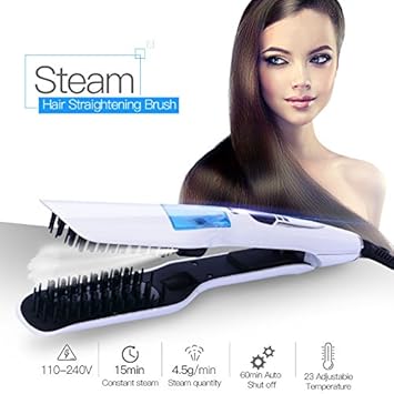 steam straightener with comb